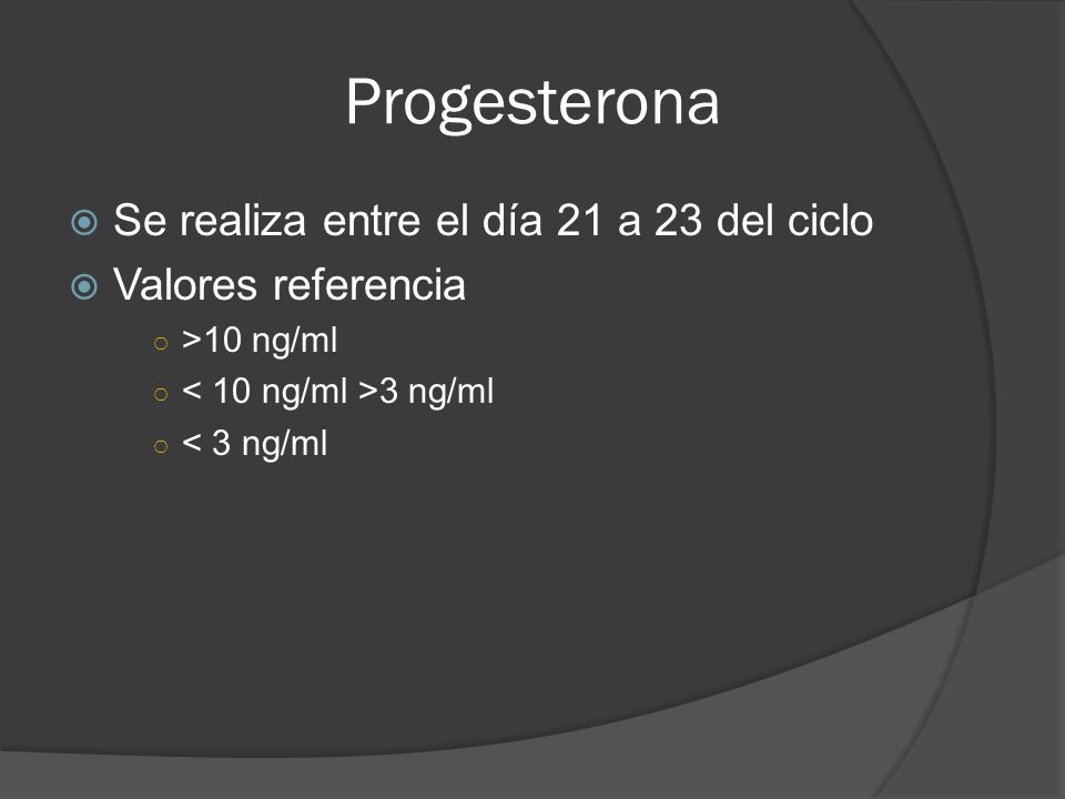 Valores progesterona dia 21 embarazo